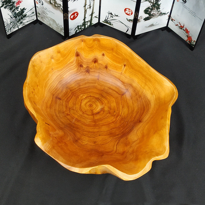 – Household Irregular Root Carved Wooden Tray