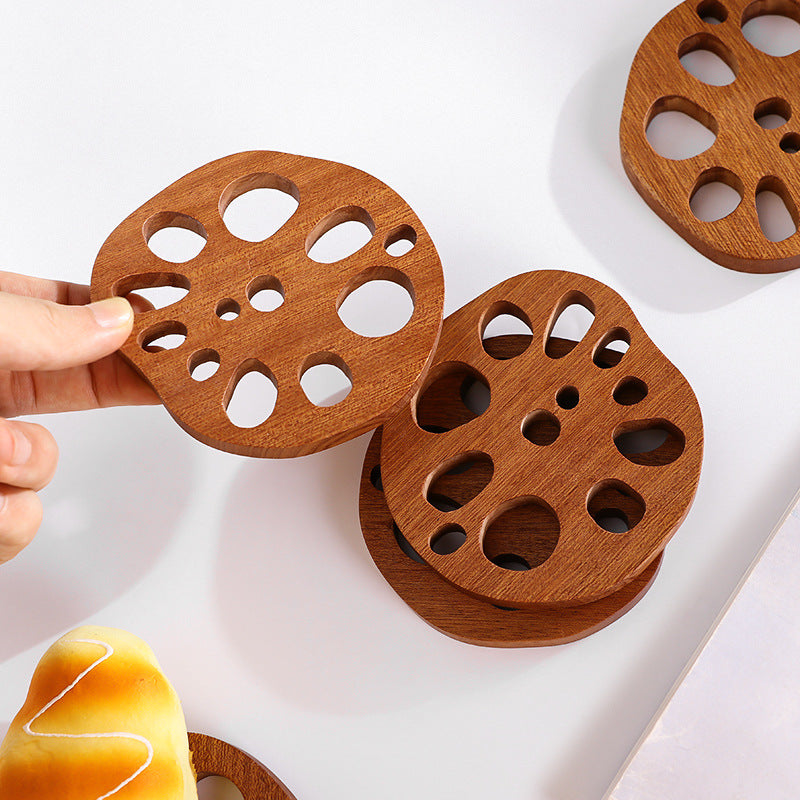 Roti – Lotus-Untersetzer aus Sandelholz