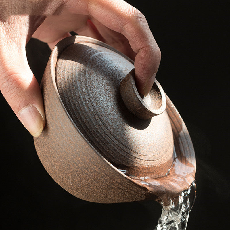 Paiwan – dreiteiliger Gaiwan aus Keramik