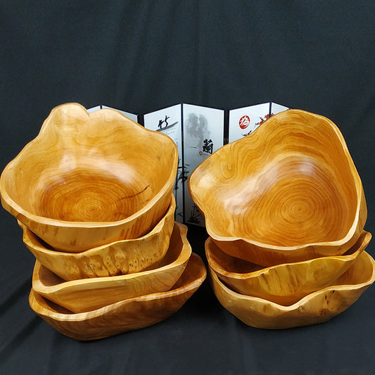 – Household Irregular Root Carved Wooden Tray