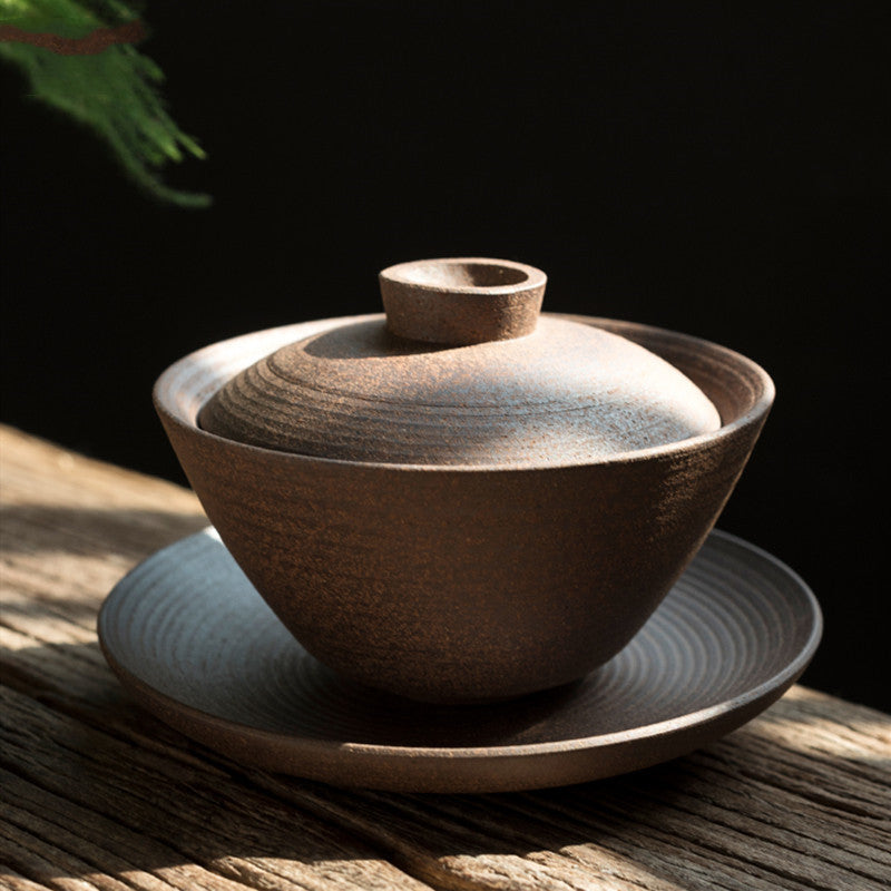 Paiwan – dreiteiliger Gaiwan aus Keramik