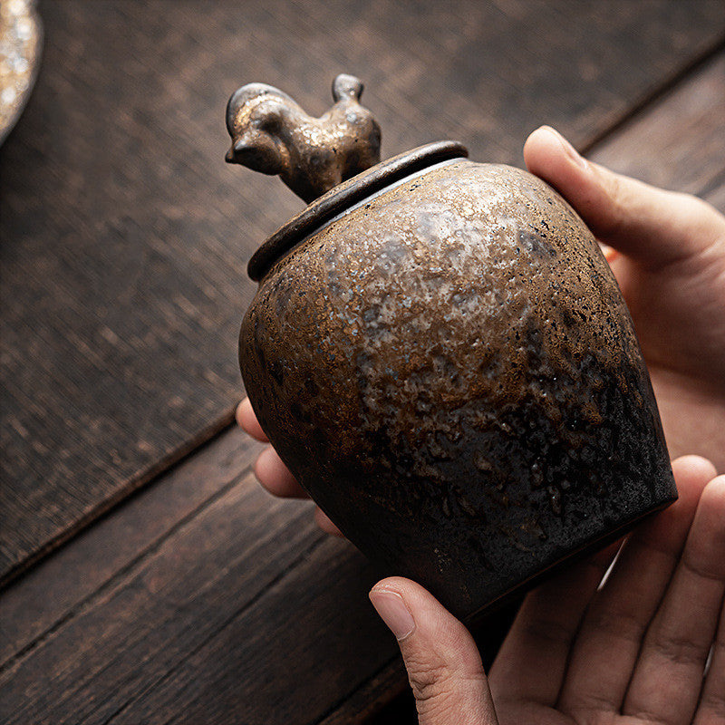 – Household Minimalist Sealed Ceramic Tea Pot