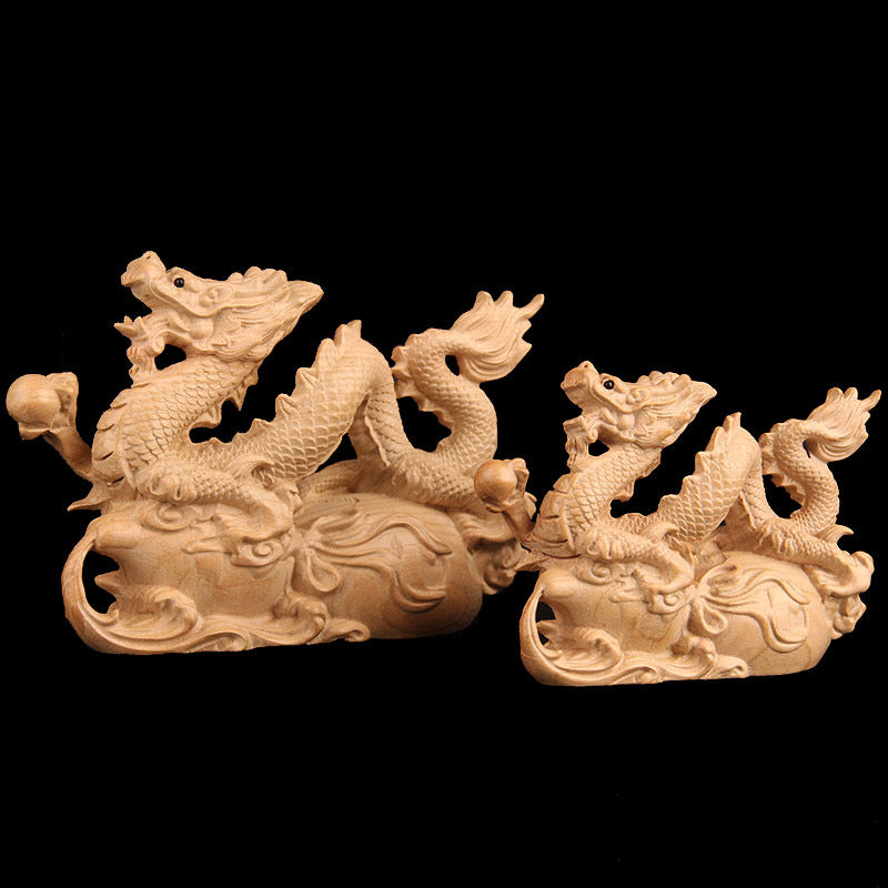Rara – Drache aus Pfirsichholz, Qinglong Ornament