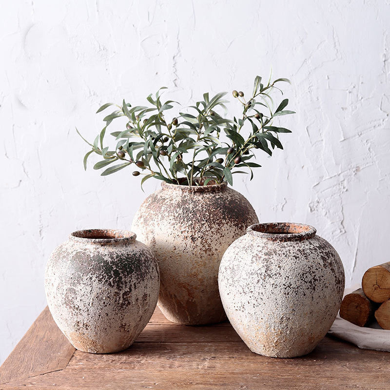 Atona – runde Vase in antikem Stil