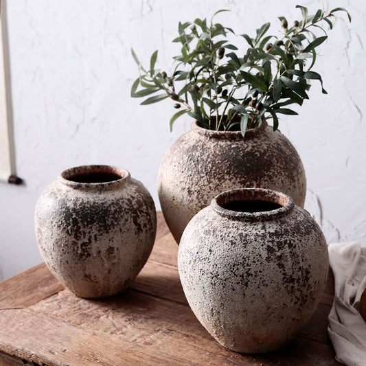 Atona – runde Vase in antikem Stil